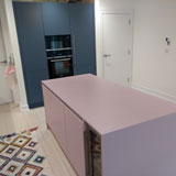 Hand painted kitchen units in Somerset