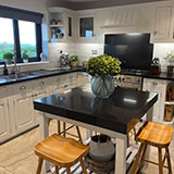 Newly painted kitchen in Cullompton